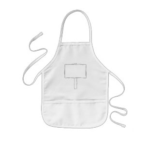 Signpost Notice. Grey and white. Kids Apron