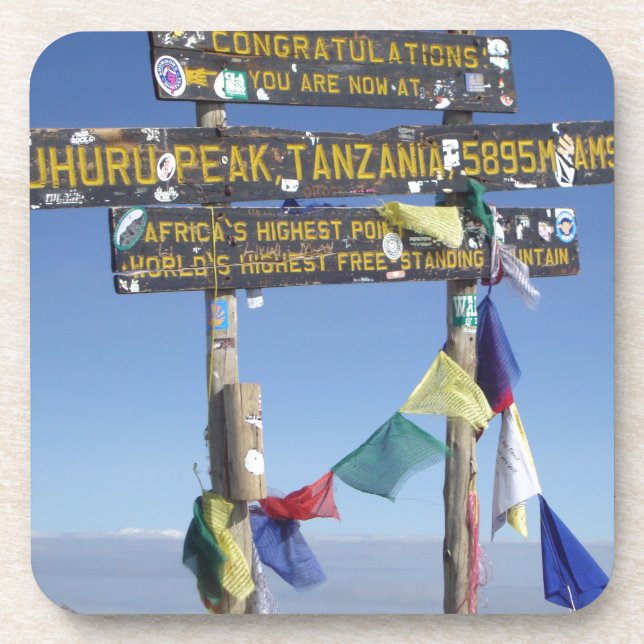 Signpost  on the  Summit of Kilimanjaro kenya Coaster (Front)