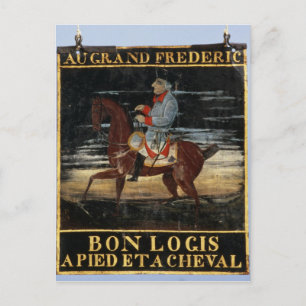 Signpost with Frederick the Great on Horseback Postcard