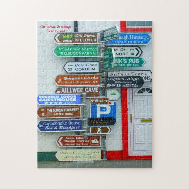 Signposts in Ireland Jigsaw Puzzle (Vertical)