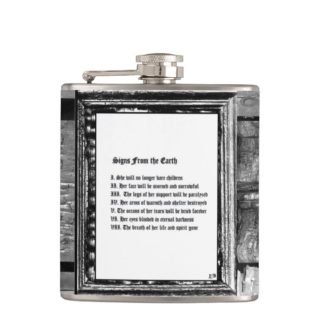 Signs From The Earth Hip Flask (Front)