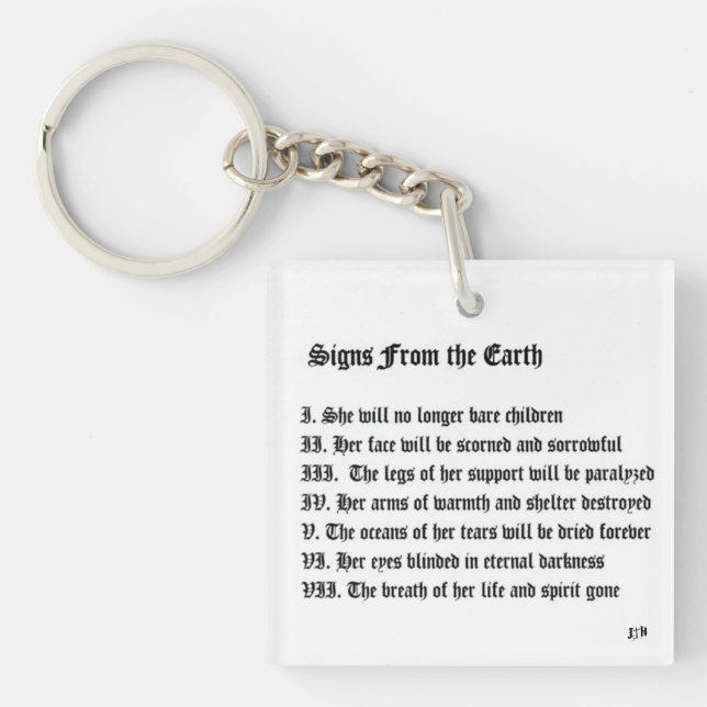 Signs from The Earth Key Ring (Front)