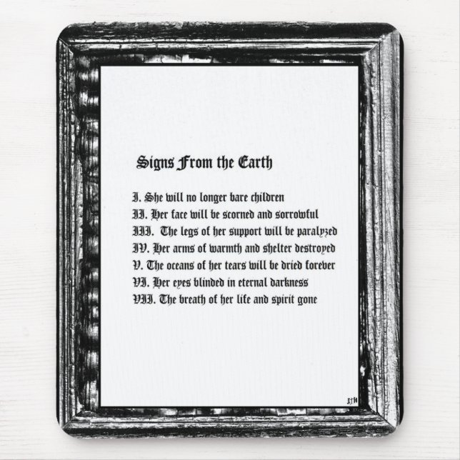 Signs From The Earth Mouse Pad (Front)
