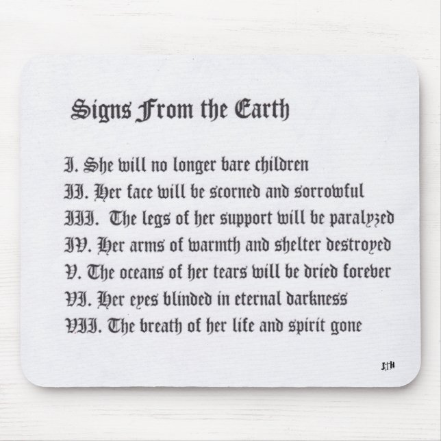 Signs From The Earth Mouse Pad (Front)