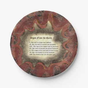 Signs From The Earth Paper Plate