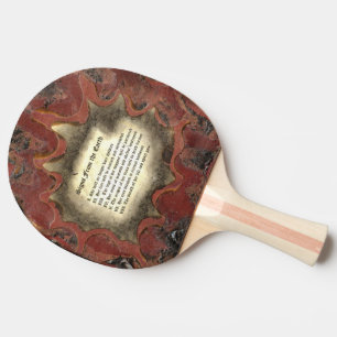 Signs From The Earth Ping Pong Paddle