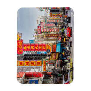Signs in Chinatown, Bangkok, Thailand Magnet