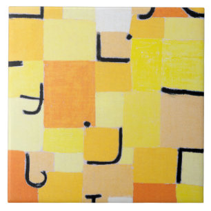 Signs in Yellow, Paul Klee Ceramic Tile