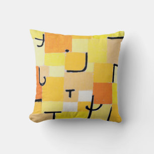 Signs in Yellow, Paul Klee Cushion
