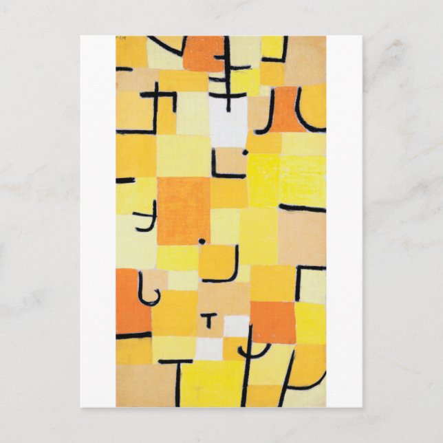 Signs in Yellow, Paul Klee Postcard (Front)