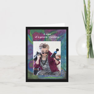 Signs of a Genuine Friendship Folded Greeting Card