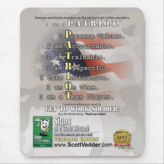 Signs of a Great Résumé: Veterans Edition Mouse Pad