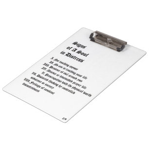 Signs of A Soul In Distress Clipboard