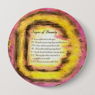 Signs of Beauty 10 Cm Round Badge