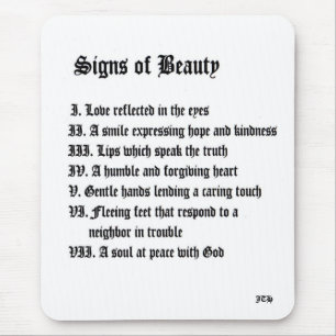 Signs of Beauty Mouse Pad