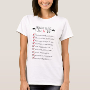 Signs of Being a Crazy Rat Lady T-Shirt