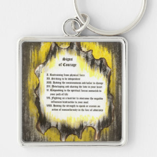 Signs of Courage Key Ring