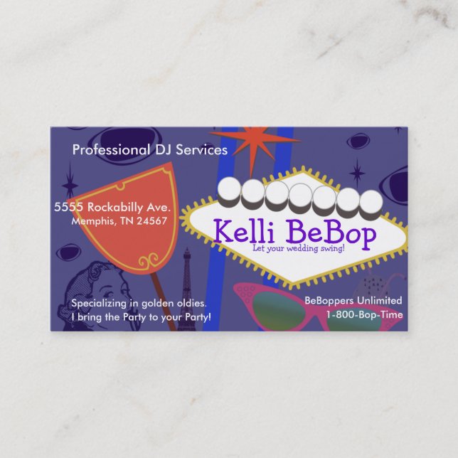 Signs of Glam! Business Card (Front)