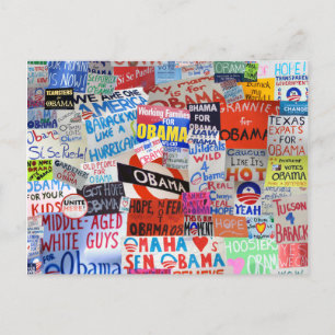 Signs of Hope Obama Postcard