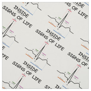 Signs Of Life Inside EMT Medical Heartbeat Humour Fabric