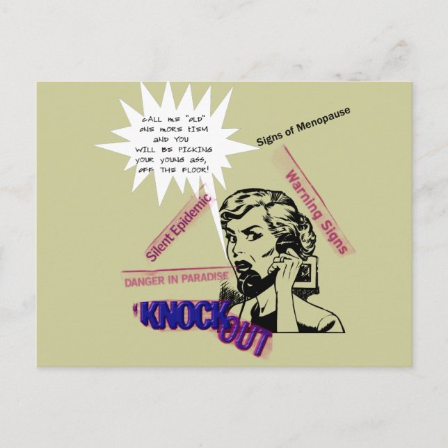Signs Of Menopause Postcard (Front)