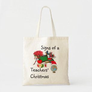 Signs of Teacher Christmas Bag