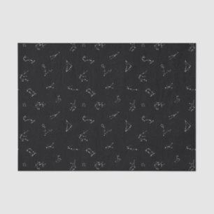 Signs Of The Zodiac Astrology Black And White Tissue Paper
