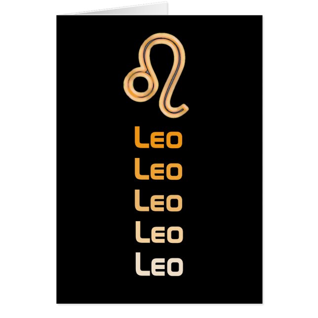 Signs of the Zodiac, Leo (Front)