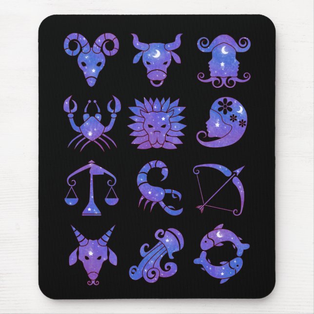 Signs of the Zodiac Mousepad (Front)