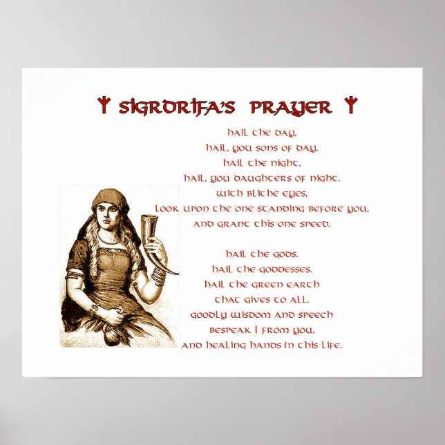 Sigrdrifa's Prayer Poster (Front)