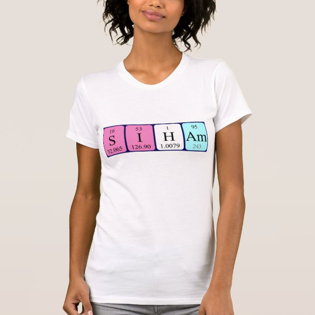 Siham periodic table name shirt (Front)