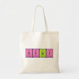 Siiri periodic table name tote bag