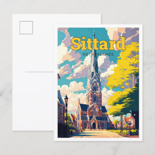 Siitard Netherlands Travel Vintage Illustration Postcard