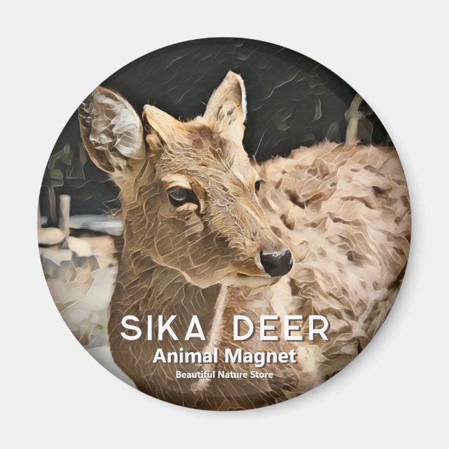 Sika Deer Magnet (Front)
