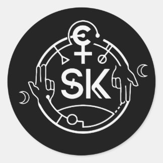 SiKe White Logo Stickers