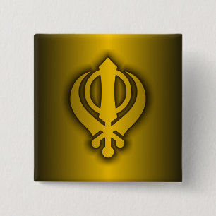 Sikh 15 Cm Square Badge