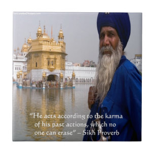 Sikh Actions/Karma Proverb Ceramic Tile