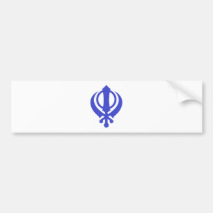 Sikh Khanda Blue Bumper Sticker