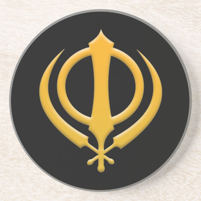 Sikh Khanda Coaster (Front)
