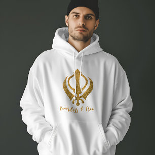 Sikh Khanda "Fearless & Free" Hoodie