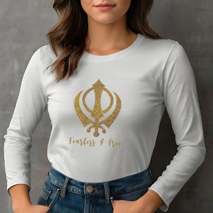 Sikh Khanda "Fearless & Free" T-Shirt
