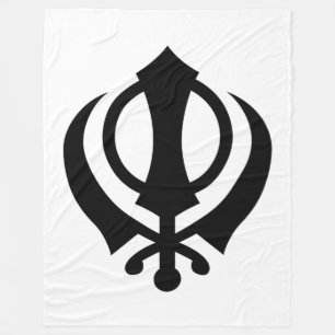 Sikh Khanda Fleece Blanket