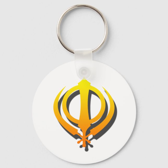 Sikh Khanda Khalsa Sikhism Punjabi Key Ring (Front)