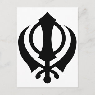 Sikh Khanda Postcard
