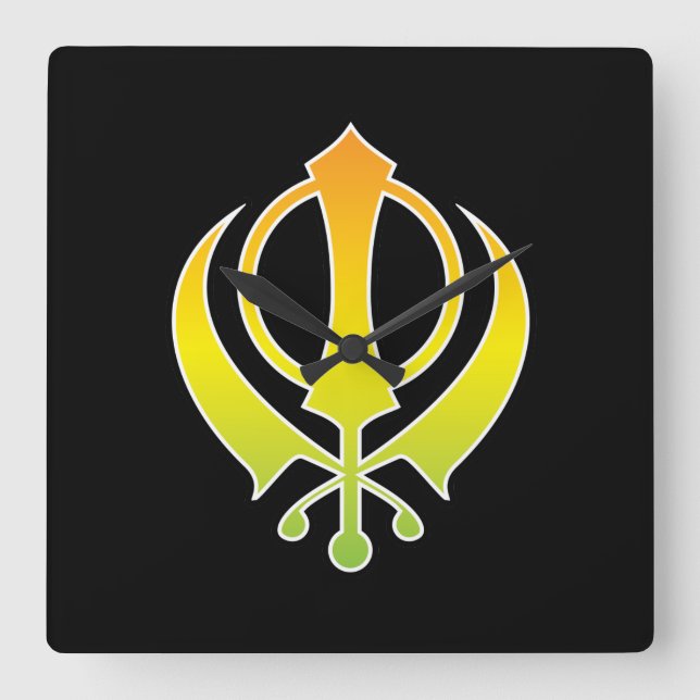 Sikh Khanda Wall Clock (Front)