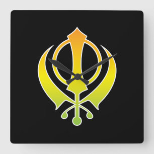 Sikh Khanda Wall Clock
