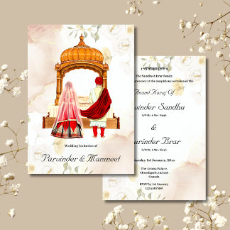 Sikh wedding Invitation Sikh wedding cards