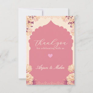 Sikh Wedding Thank You Card Elegant Punjabi Wedd