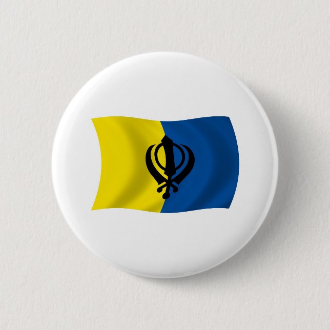 Sikhism Flag Button (Front)
