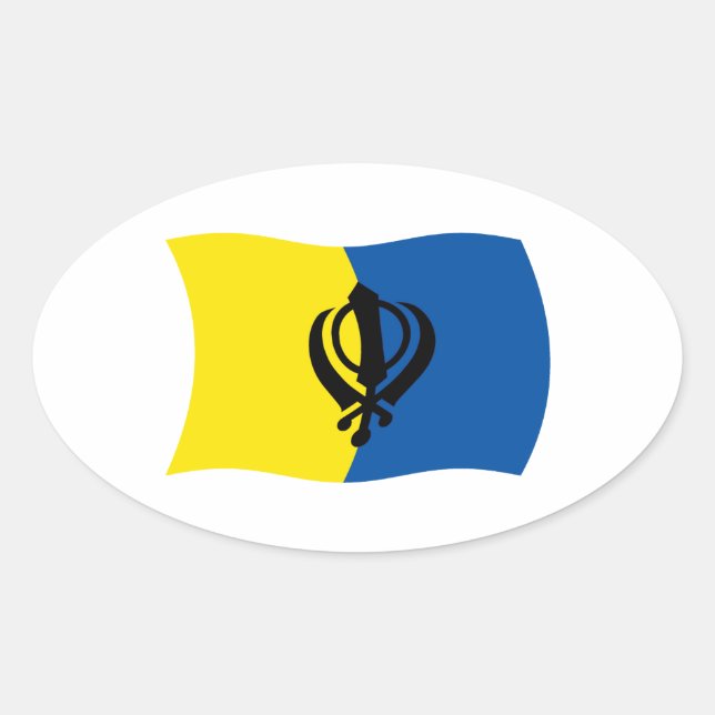 Sikhism Flag Sticker (Front)